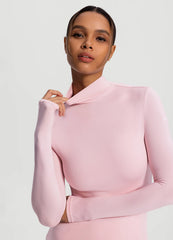 Mock Neck Long Sleeve Top