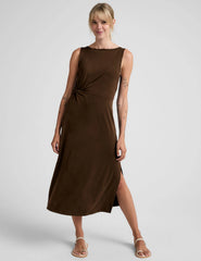 Rotation Side Twist Midi Dress