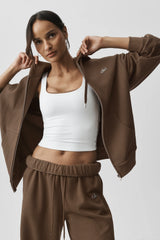 Accolade Full Zip Hoodie - Java Brown