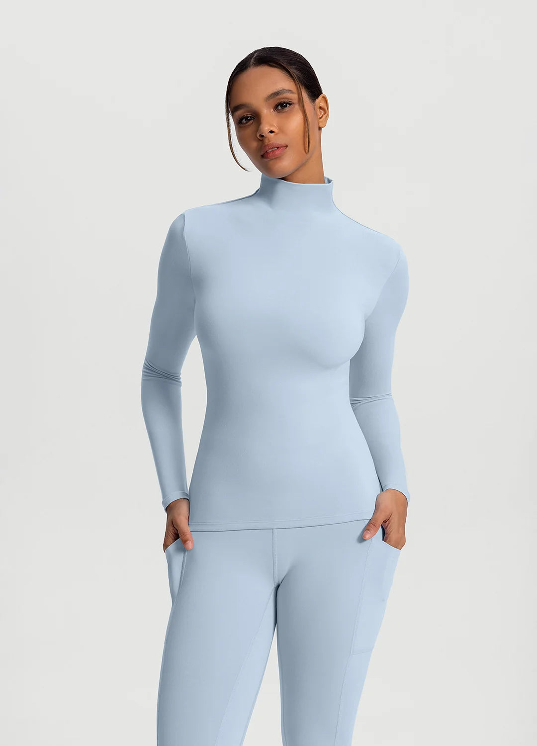 Mock Neck Long Sleeve Top