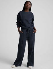 LuxeFleece™ Pintuck Wide Leg Pant