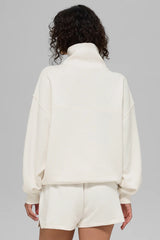 Hazy Mock Neck Pullover - Ivory