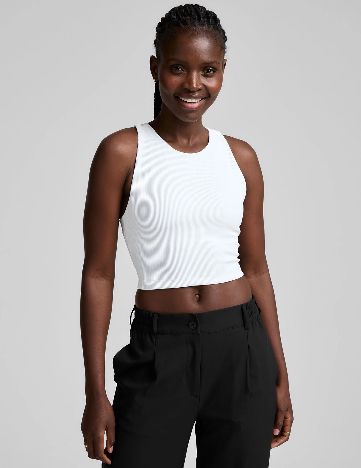 Refocus Ribbed Cropped Tank
