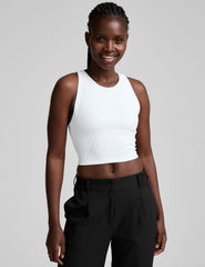 Refocus Ribbed Cropped Tank